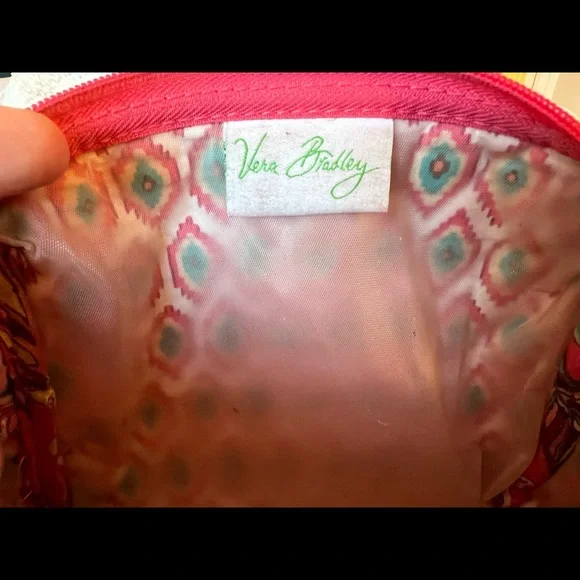 Vera Bradley | Medium Quilted Cosmetic Tote | Call Me Coral - Picture 8 of 9